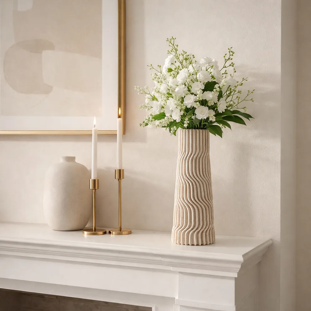 LAKEWORTH TAN VASE 14 (IN)
