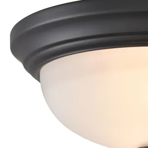 Helena 11'' Wide 2-Light Flush Mount - Black 3