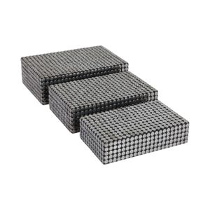 BLAINEMOOR SET OF 3 BLACK BOXES 4 (IN) 4