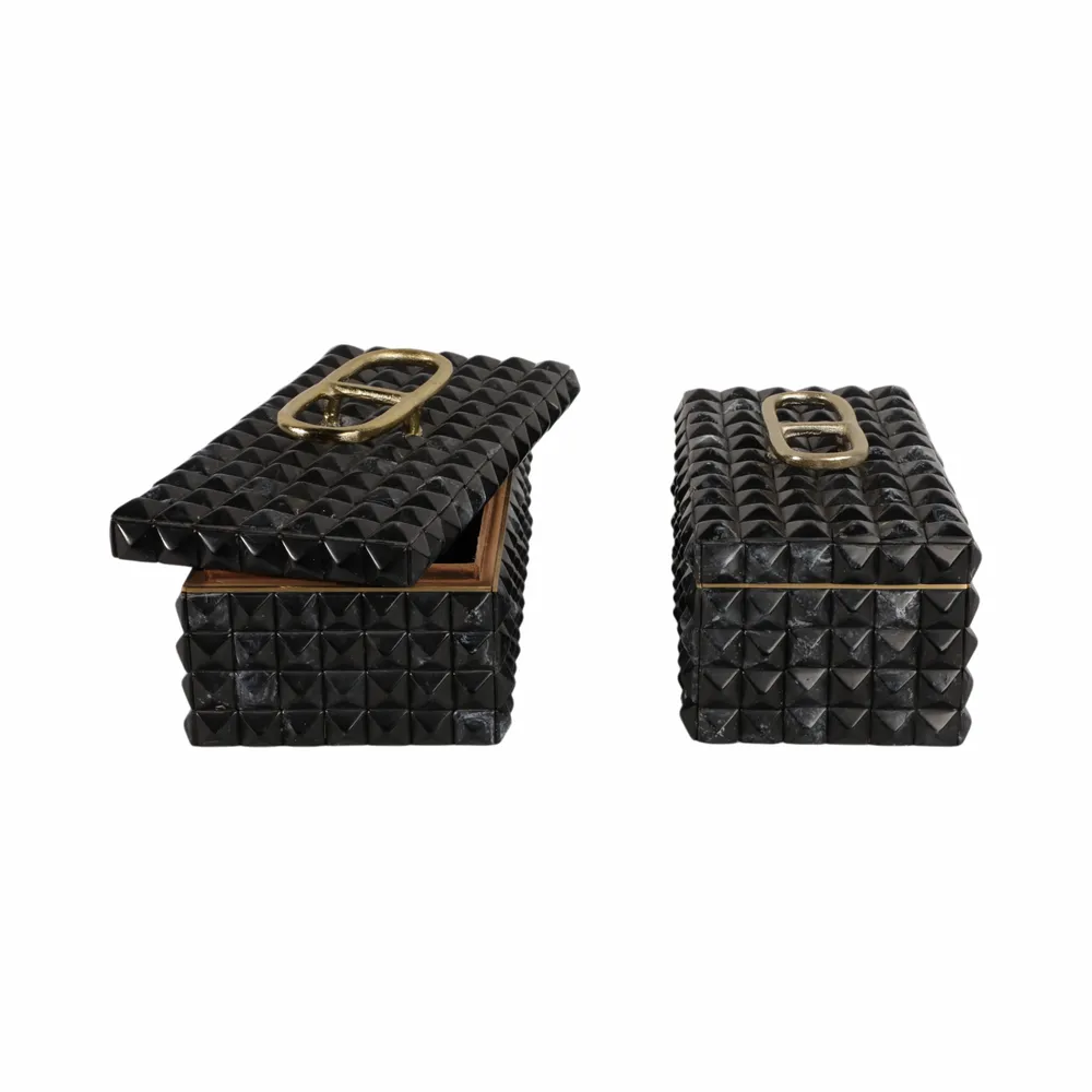 FABIANMILL SET OF 2 GRAY BOXES 6 (IN)