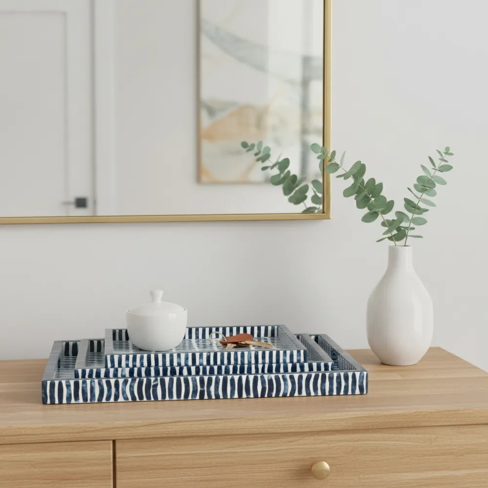 MASONTON SET OF 3 BLUE TRAY 2 (IN)