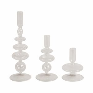 ELLENLAND CLEAR CANDLE HOLDER 11 (IN) 1