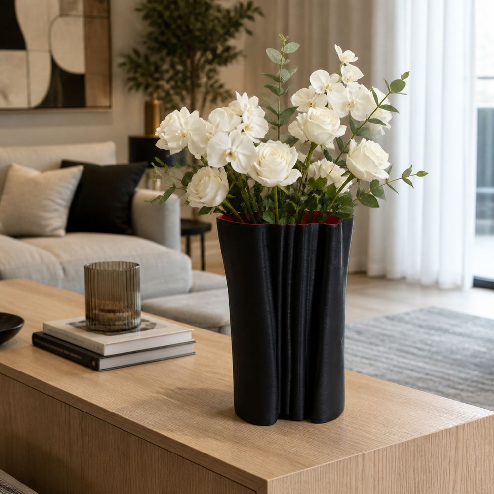 CLYDESIDE BLACK VASE 12 (IN)
