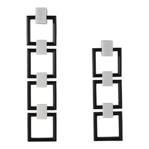 RHEAVIEW SET OF 2 BLACK WALL SCULPTURES 32 (IN) 1