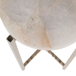 DUNEROSE WHITE TABLE 27 (IN) 8