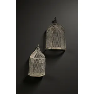 Cathedrial Lanterns Set of 2 18in and 14inH 2