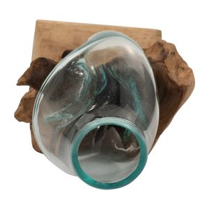 BARRONFORD BROWN GLASS VASE 12 (IN) 8