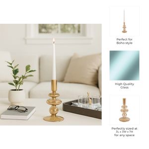 ELLENLAND GOLD CANDLE HOLDER 7 (IN) 8