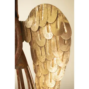Rustic Metal and Gold Painted Christmas Angel Luminary 2