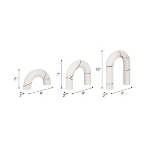 SYLVANOAK SET OF 3 WHITE DECOR 10 (IN) 9