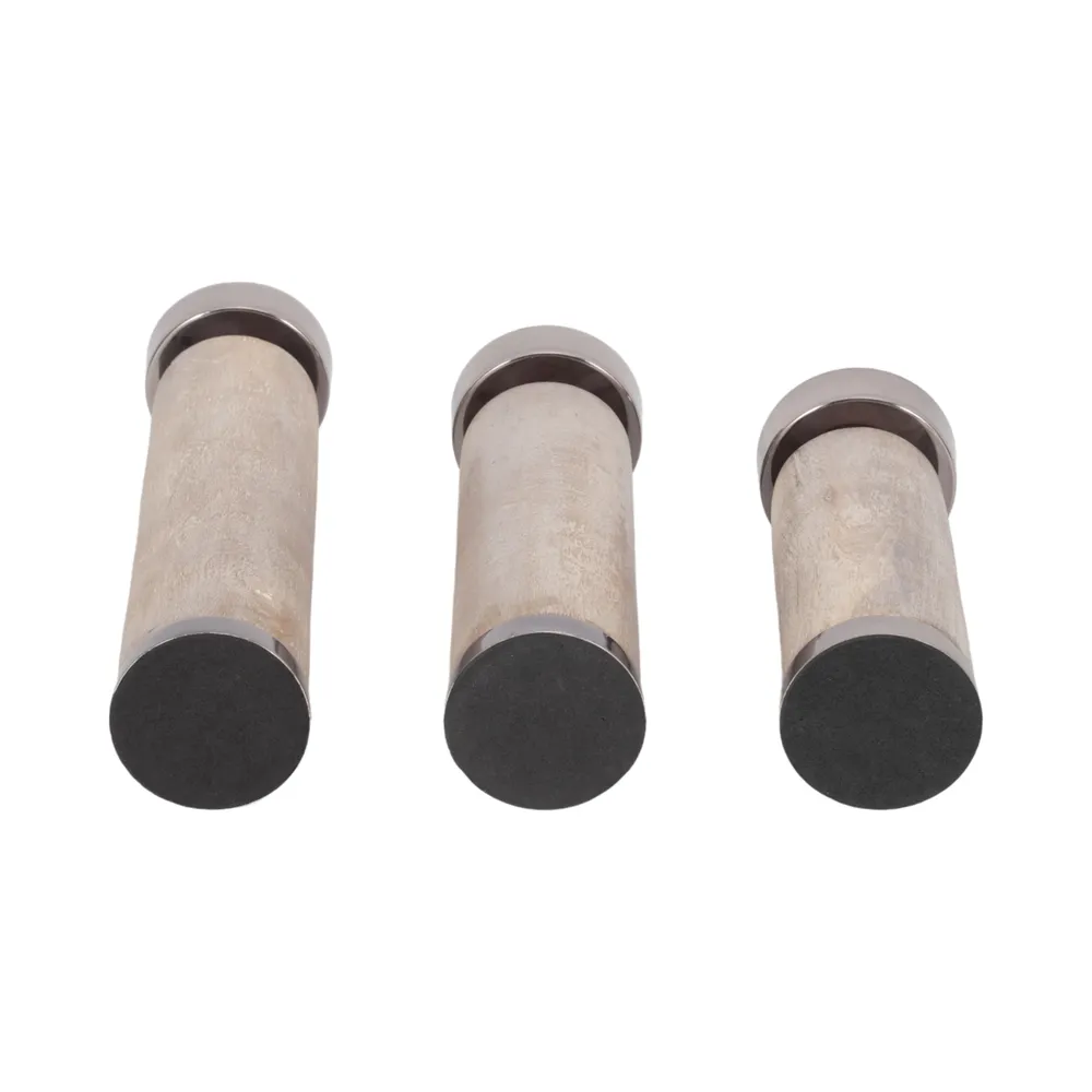 PAXTONWICK SET OF 3 GRAY CANDLE HOLDER 12 (IN)