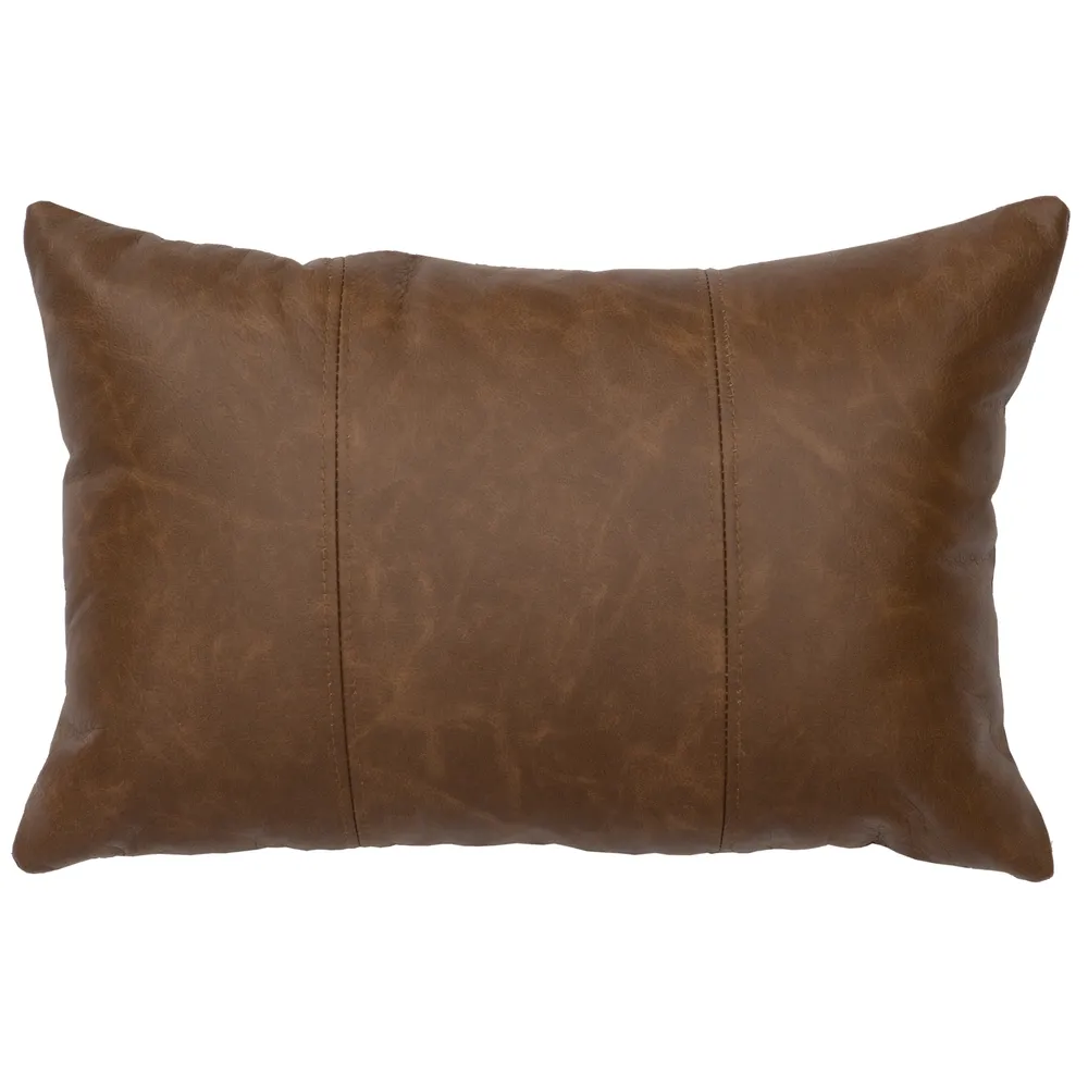 Butte Leather Pillow - Leather Back