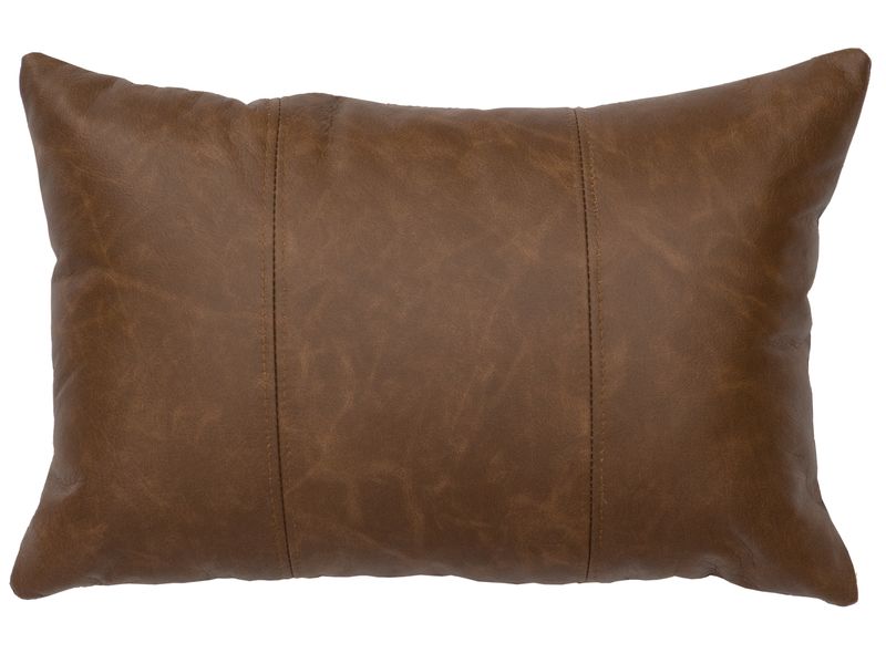 Butte Leather Pillow - Fabric Back thumbnail