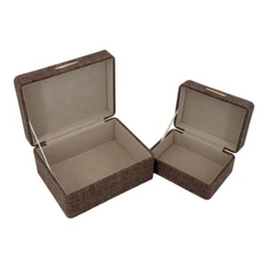 EVERTONPORT SET OF 2 BROWN BOXES 4 (IN) 2