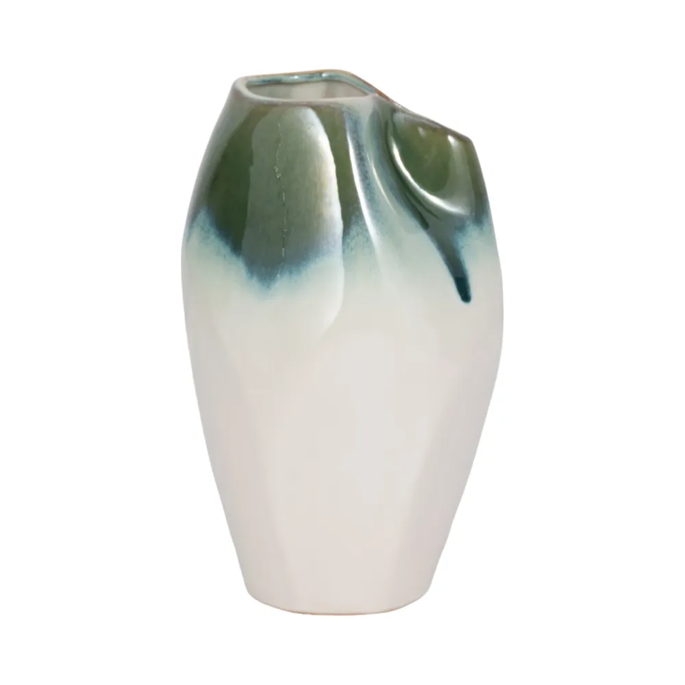 ALDERVALE WHITE VASE 10 (IN)