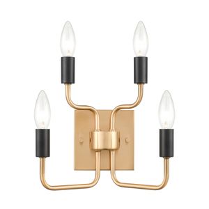 Epping Avenue 10'' High 4-Light Sconce - Aged Brass 1