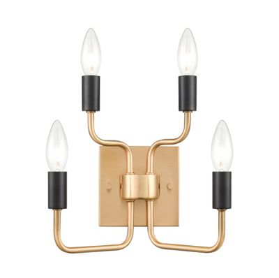 Epping Avenue 10″ High 4-Light Sconce - Aged Brass