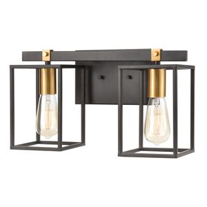 Cloe 16'' Wide 2-Light Vanity Light - Matte Black 1