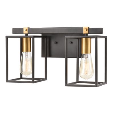 Cloe 16″ Wide 2-Light Vanity Light - Matte Black