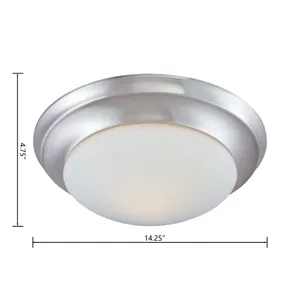 Fluor 14.25'' Wide 2-Light Flush Mount - Brushed Nickel 2