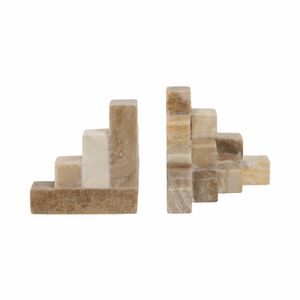 GARLANDSIDE SET OF 2 TAN BOOKENDS 6 (IN) 7