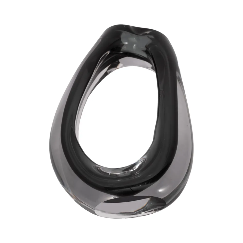 ELWYNMILL BLACK GLASS VASE 13 (IN)