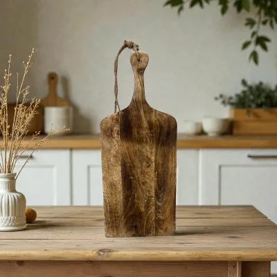 Dark Wood Rectangle Chopping Board 17x7x0.5in
