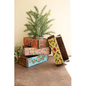 Set of 4 Hand-Painted Brick Molds 4