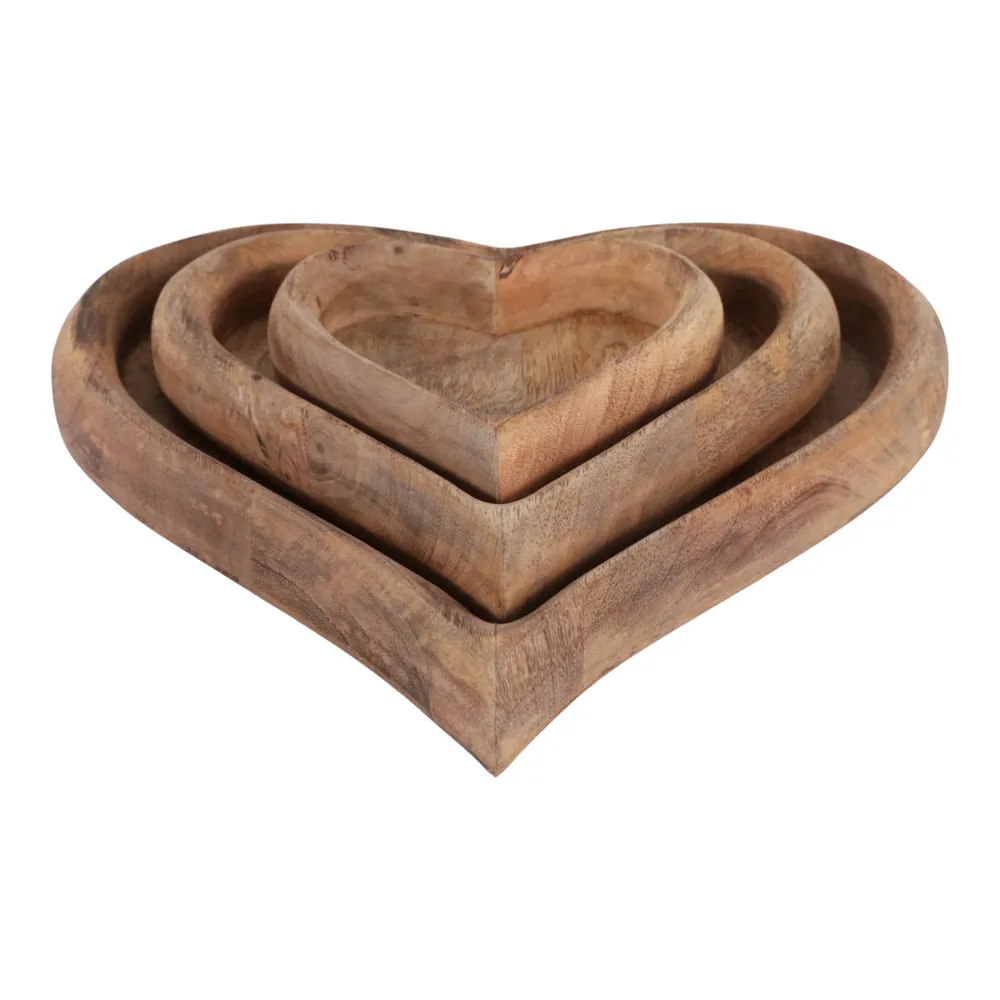 ISLESIDE SET OF 3 BROWN WOOD 2 (IN)
