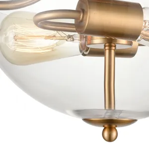 Astoria 15'' Wide 2-Light Semi Flush Mount - Satin Gold 4