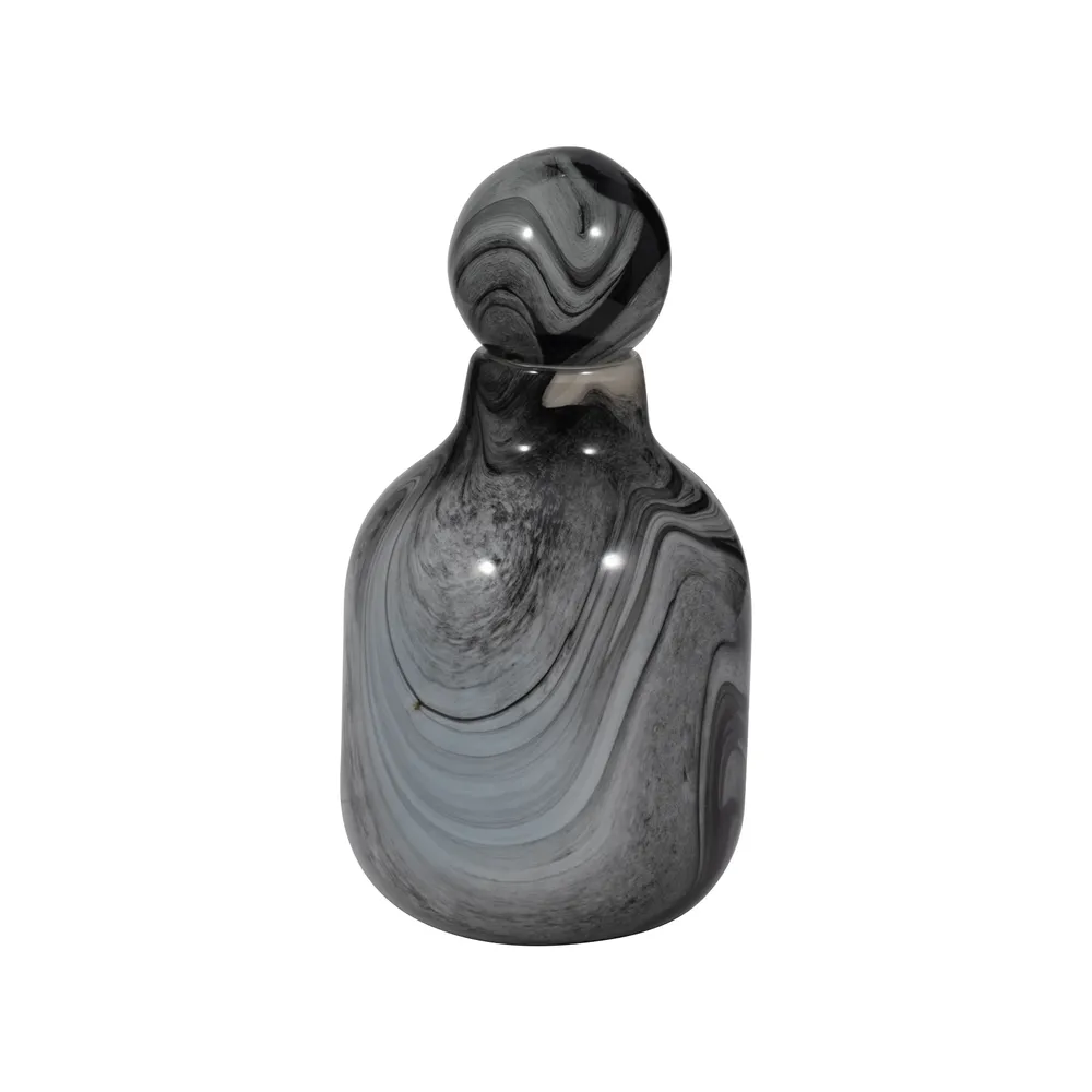 GRIFFINRIDGE GRAY GLASS VASE 13 (IN)