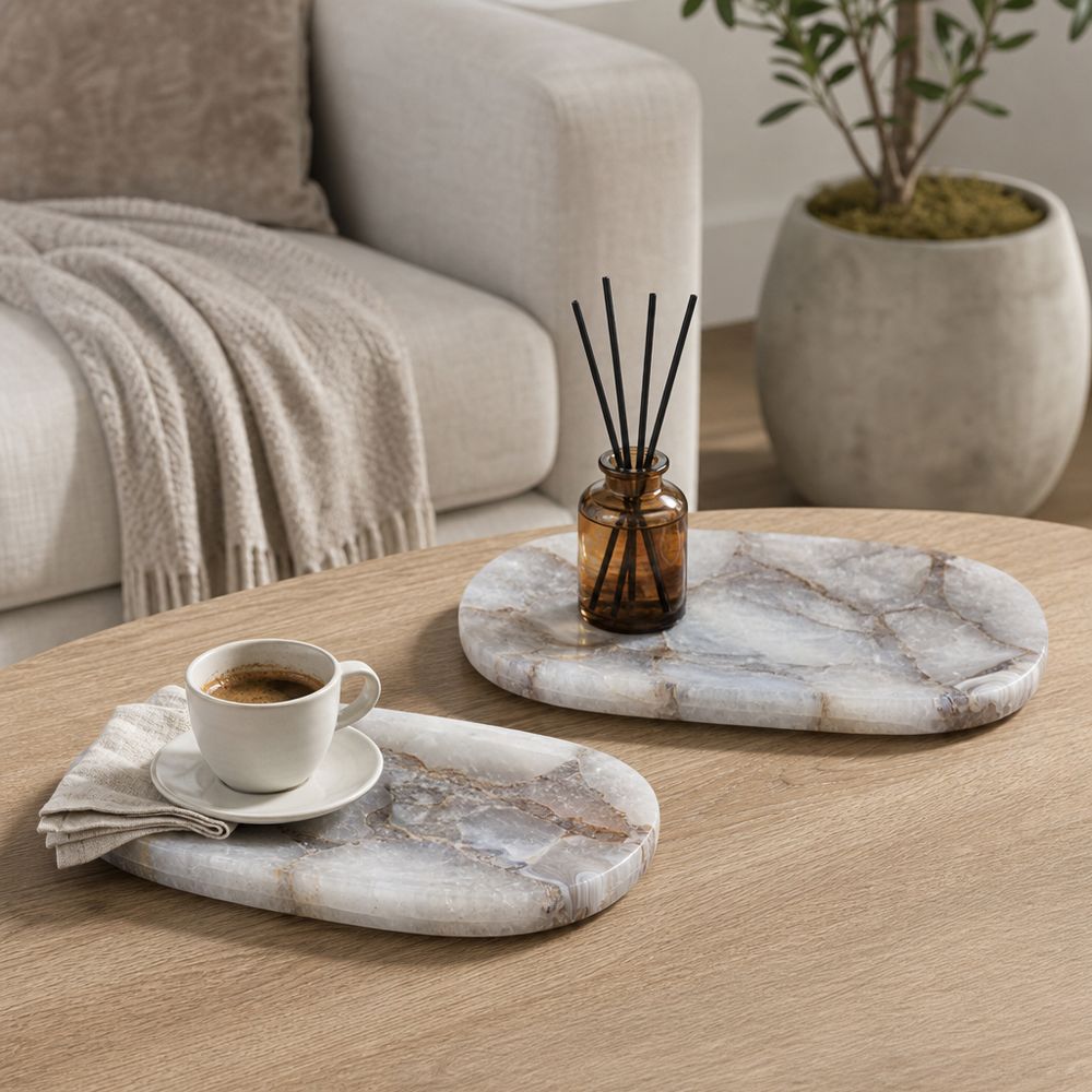 OPALDALE SET OF 2 IVORY TRAY 1 (IN)
