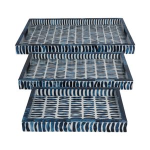 MASONTON SET OF 3 BLUE TRAY 2 (IN) 1