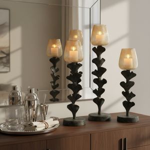 WALTONPARK SET OF 3 GRAY CANDLE HOLDER 23 (IN) 2