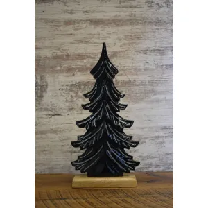 Black & Silver Wooden Tree 9x20in 4