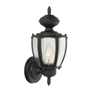 Park Avenue 12'' High 1-Light Outdoor Sconce - Black 1