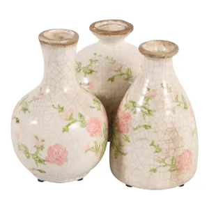 DAMIENLEY SET OF 3 PINK VASES 6 (IN) 6