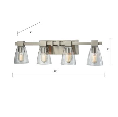 Ensley 28″ Wide 4-Light Vanity Light - Satin Nickel