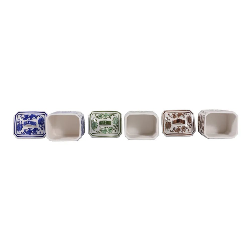 HENDONRUN SET OF 3 WHITE JARS 6 (IN)