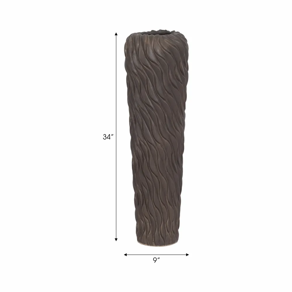 ROYVALE BROWN VASE 34 (IN)