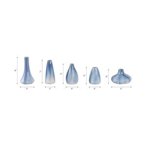 PAXTON SET OF 5 BLUE VASES 8 (IN) 10