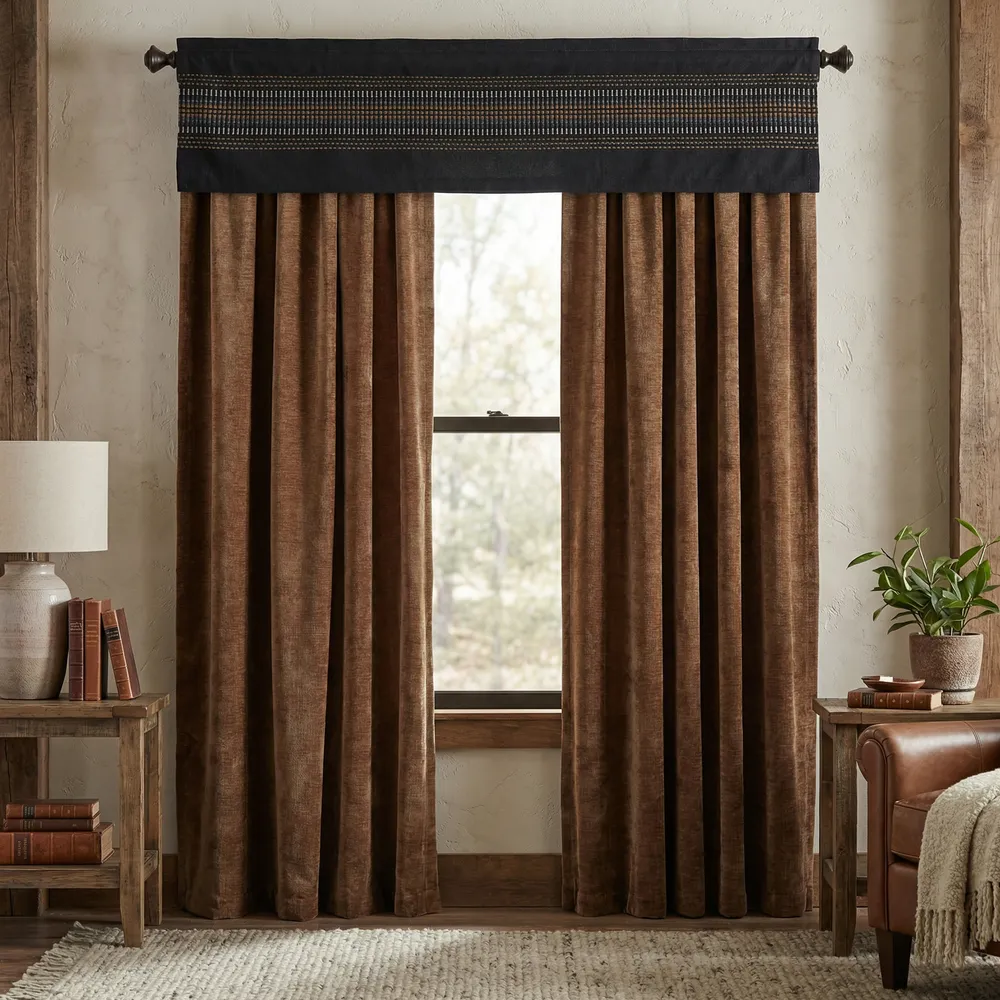 Moreno Midnight  - Drape Set - (2 panels/2 tiebacks)