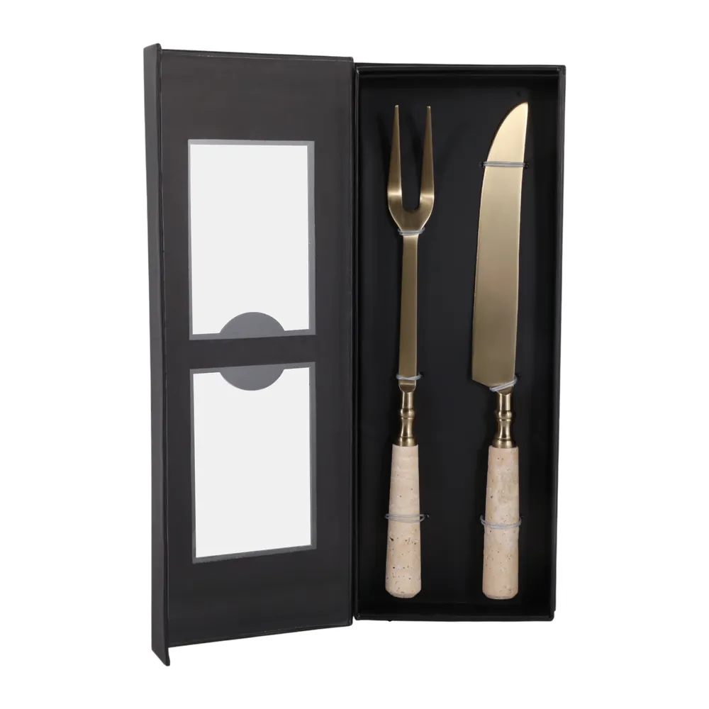 ARMONBURN SET OF 2 TAN SERVEWARE 1 (IN)