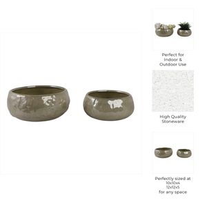 ELDREDCROSS SET OF 2 GREEN PLANTER 5 (IN) 11