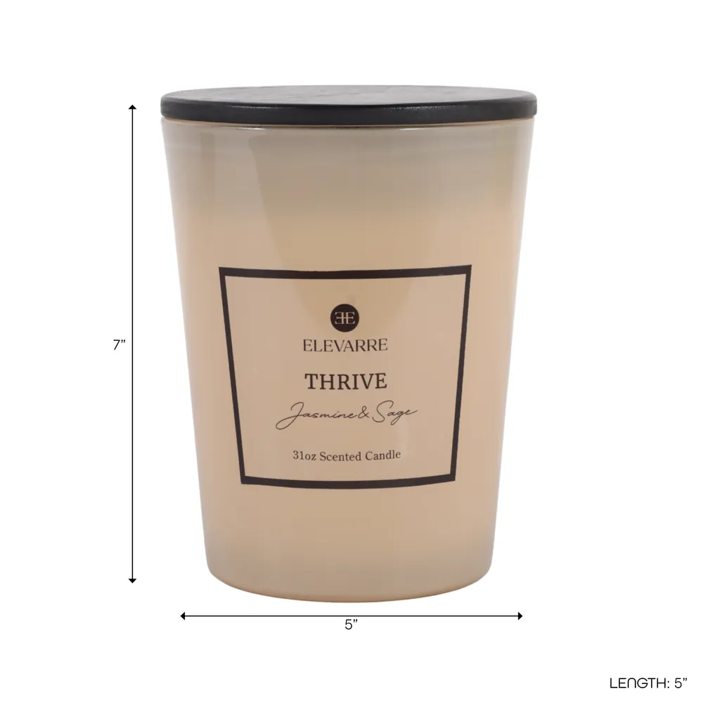ROWANSTONE THRIVE JASMINE & SAGE CANDLE 7 (IN)