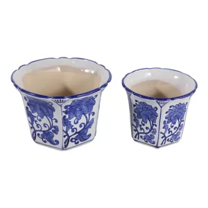 GREERWELL SET OF 2 BLUE PLANTER 6 (IN) 6