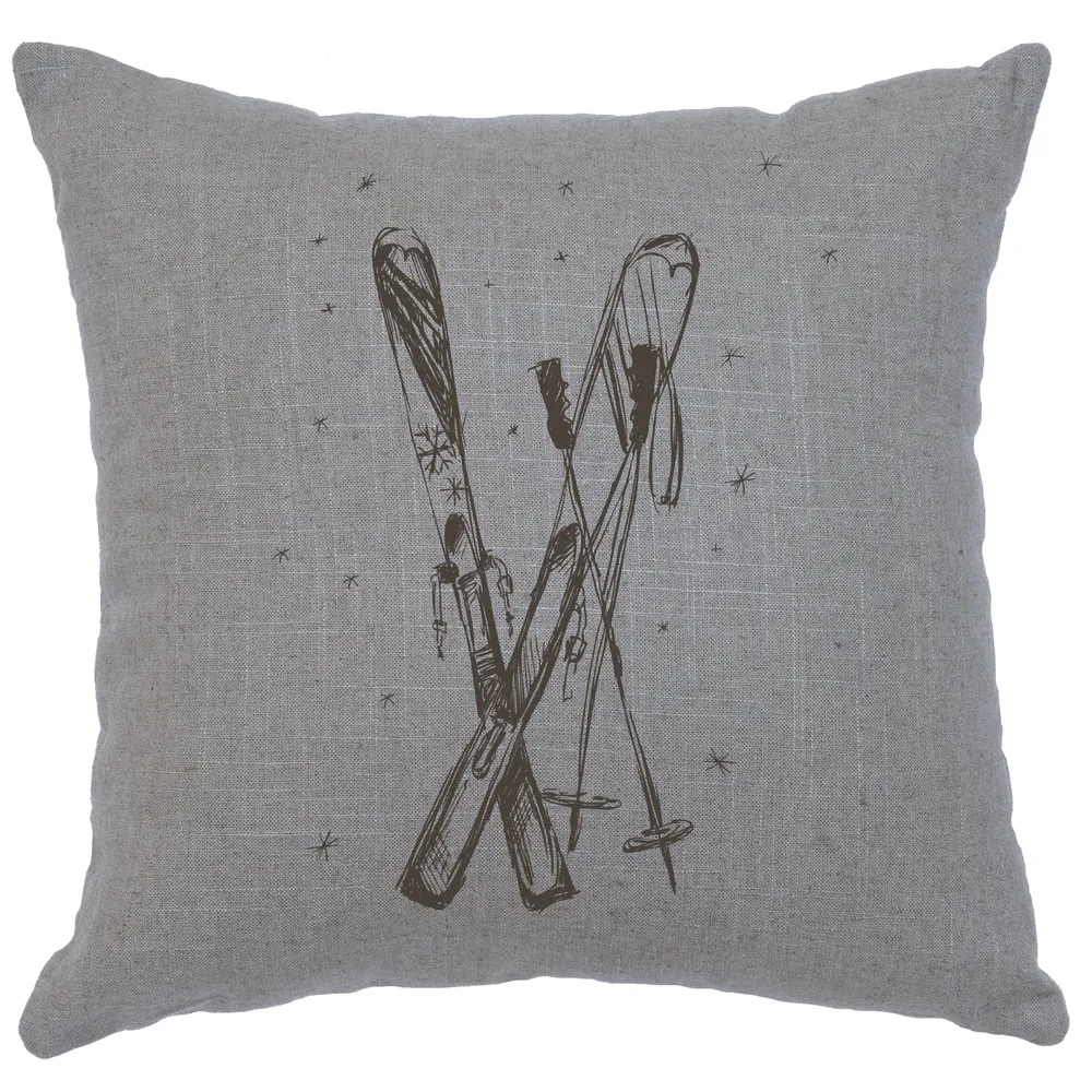Image Pillow - Ski's - Linen Gray