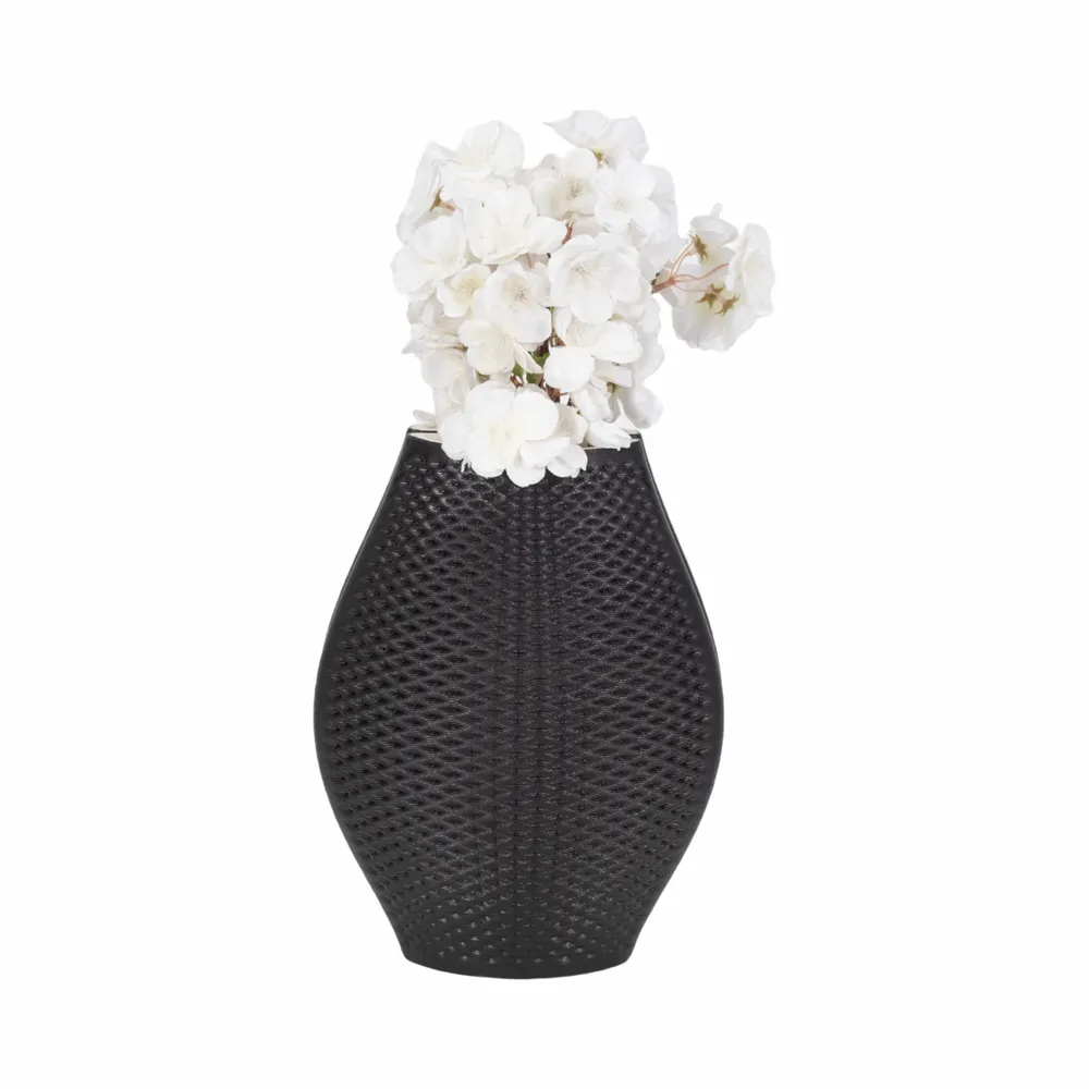 SKYLERSIDE BLACK VASE 11 (IN)
