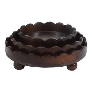 BARRONRIDGE SET OF 3 BROWN TRAY 4 (IN) 3