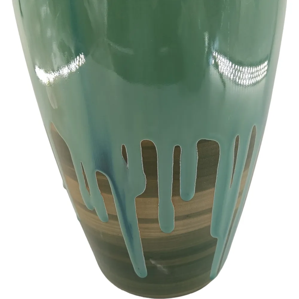 ANSELOAK GREEN VASE 18 (IN)